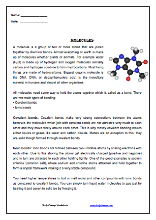 Molecules_Worksheet