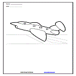 Airplane Coloring Page 1