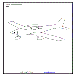 Airplane Coloring Page 2