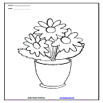 Flower Coloring Page 4