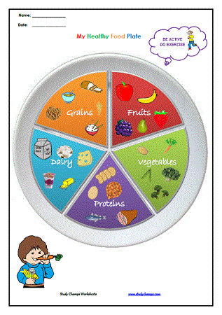 Healthy Food Plate Worksheet
