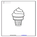 Ice cream Coloring Page 2