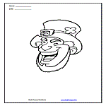 Laughing Leprechaun Coloring Page