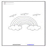Rainbow Coloring Page 1