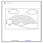 Rainbow Coloring Page 3