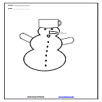 Snowman Coloring Page 1